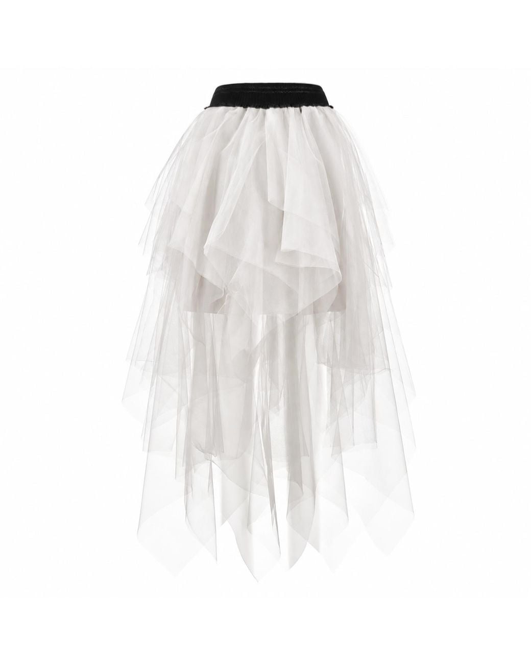 Jana Coshè White Ivory Layered Tulle Skirt