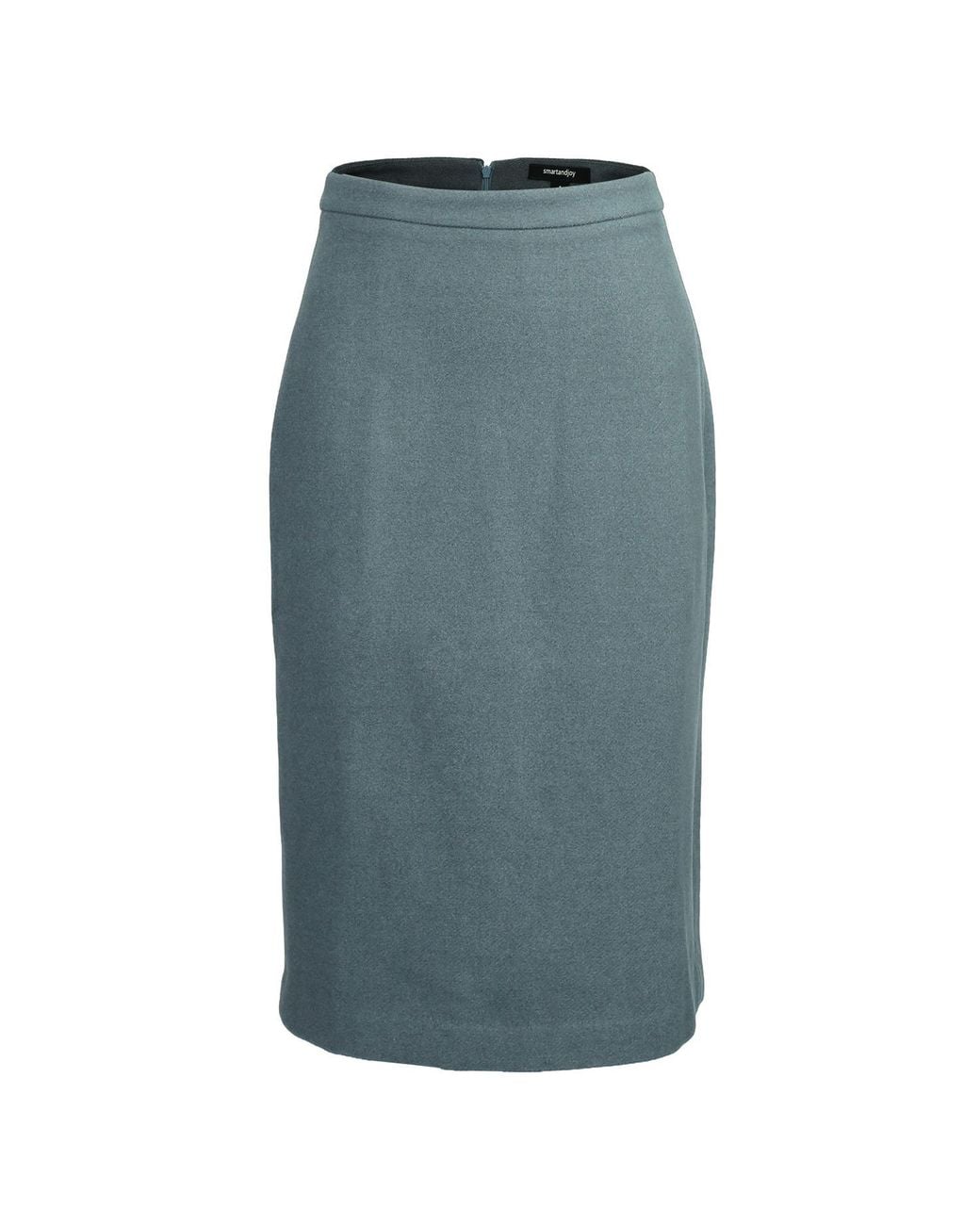 Smart and Joy Blue Straight Minimalist Skirt