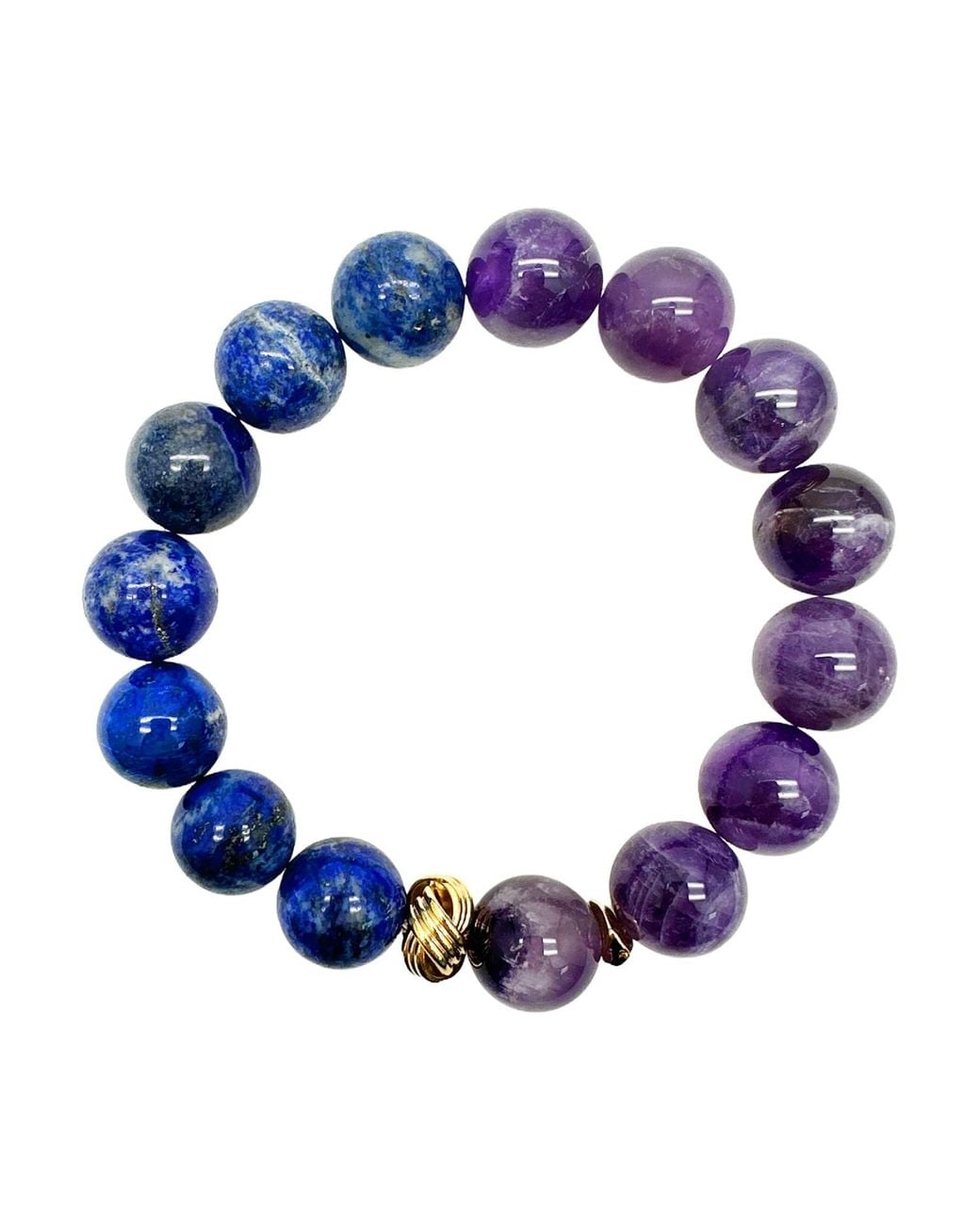 Farra Blue Amethyst And Lapis Chunky Bracelet for men