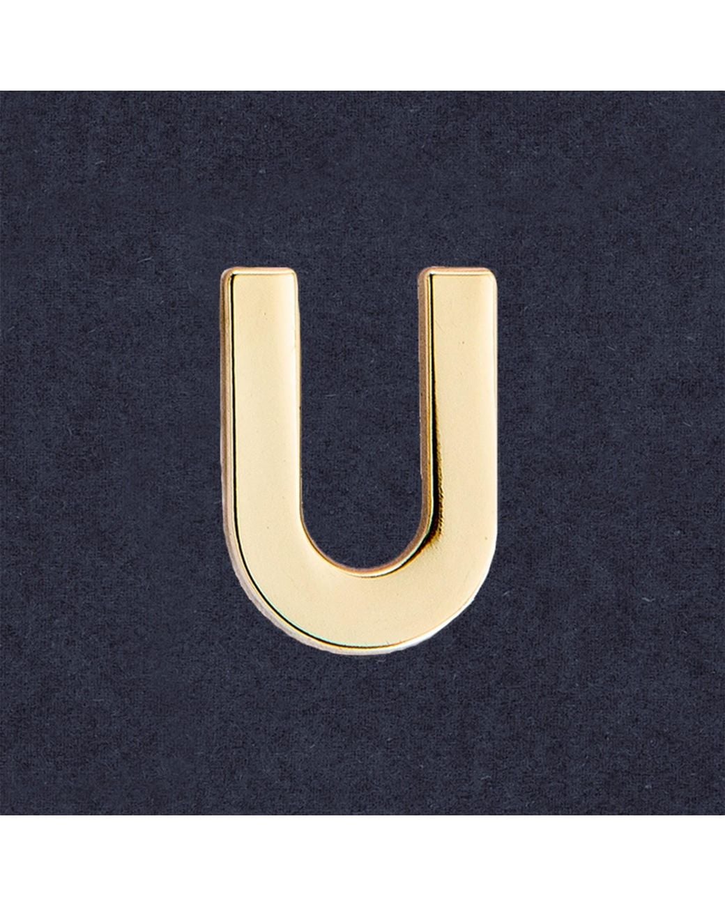 Make Heads Turn Metallic Golden Metal Letter U Pin