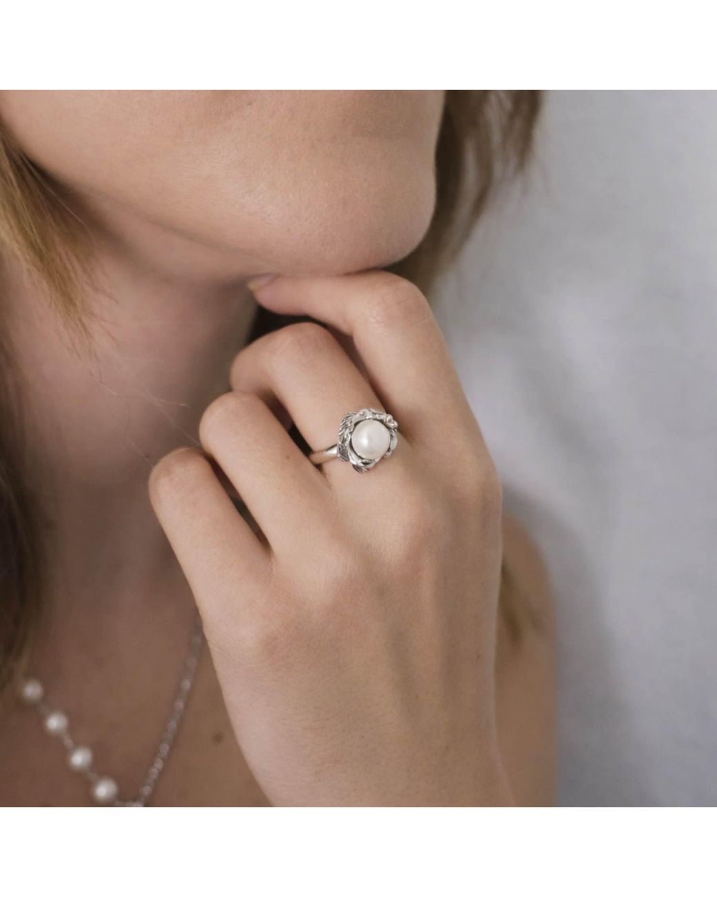 Unaloe Metallic Sterling With Pearl Coleus– Handmade Jewelry For