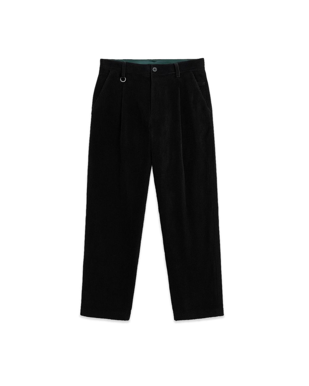 Éclectique Black Pleated Corduroy Trousers for men