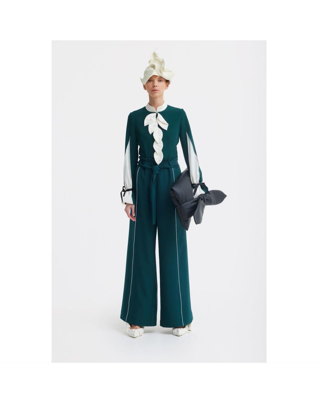 Julia Allert Green Elegant Fitted Blouse – Emerald