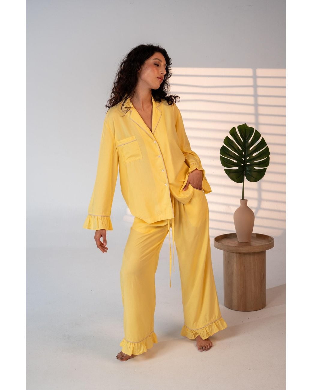 Carolina Benoit Yellow Luxury Bamboo Pajama Set