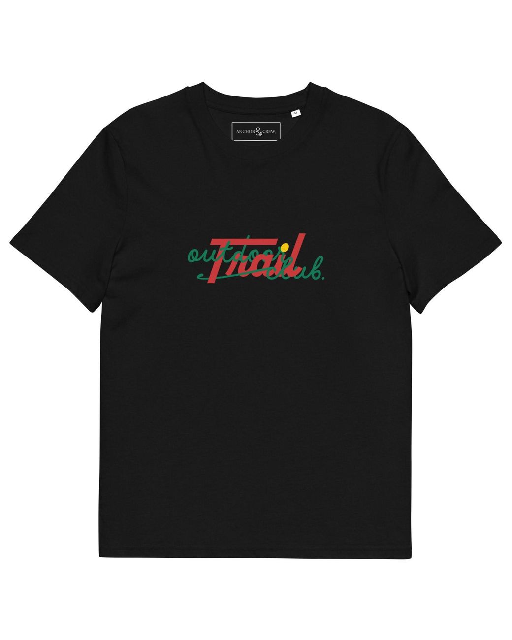 Anchor and Crew Black Outdoor Trail Club Supply Organic Cotton T-Shirt