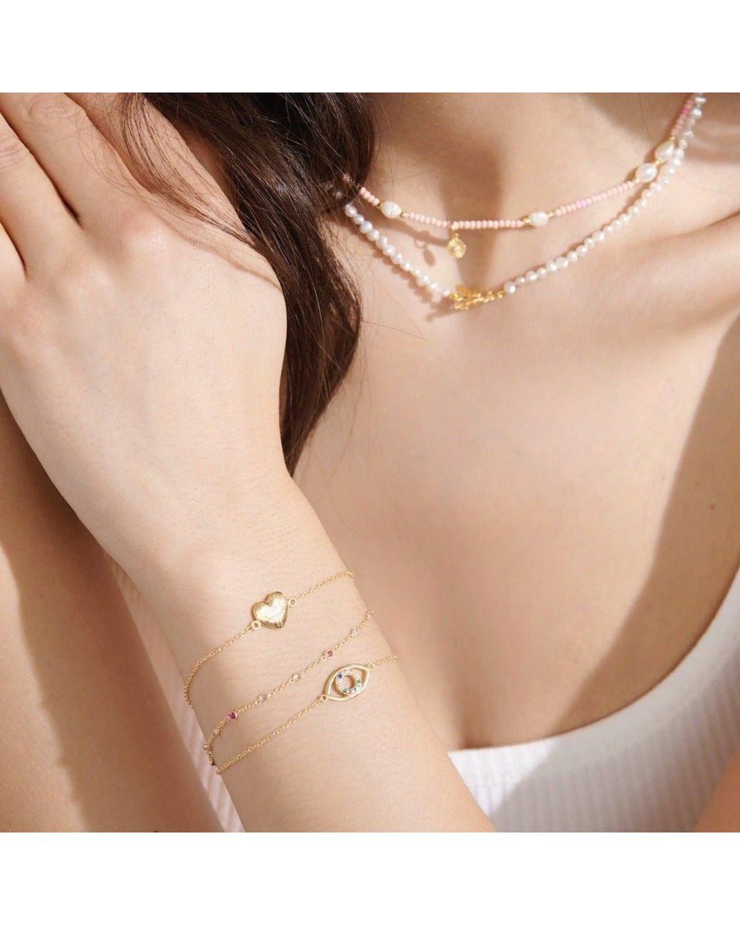 With Love Darling Metallic Equality Heart Bracelet