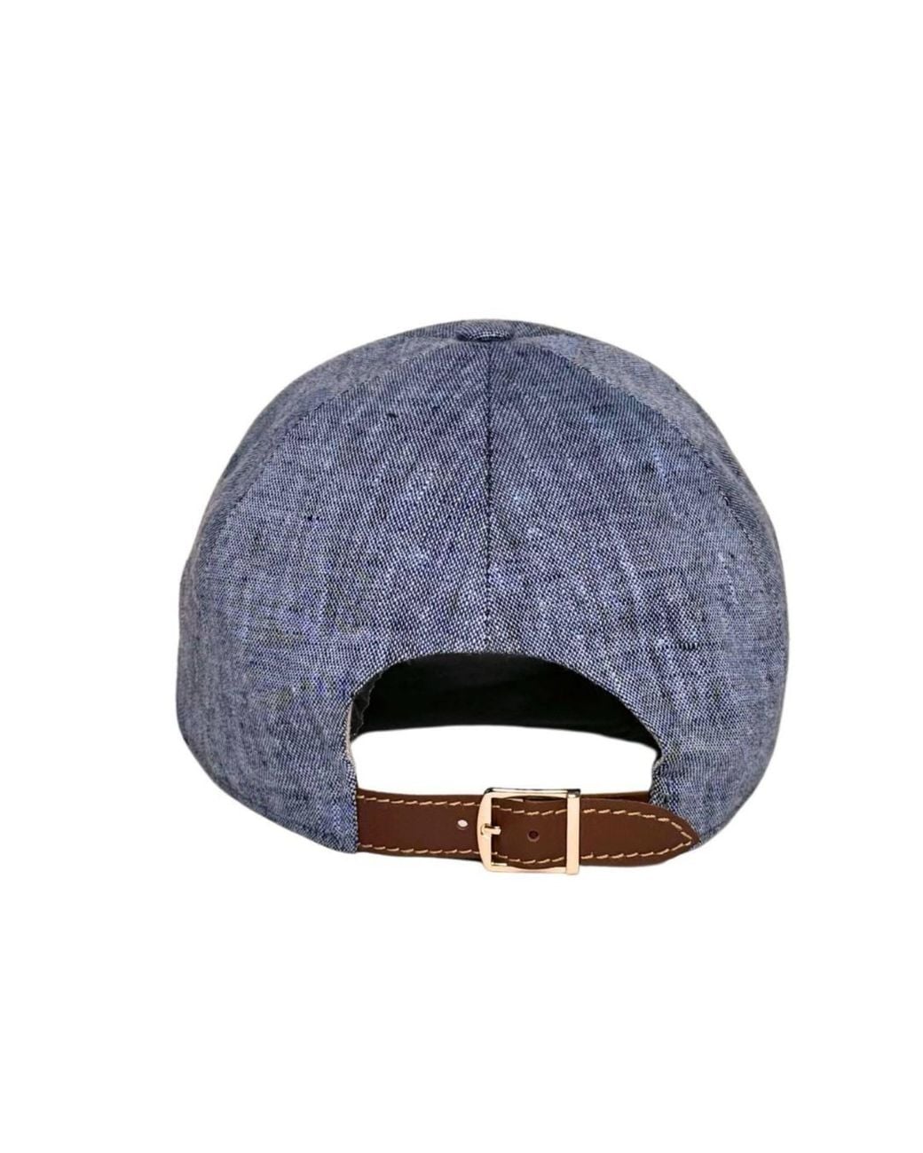 Cachemio Blue Chambray Denim Look Linen Baseball Cap