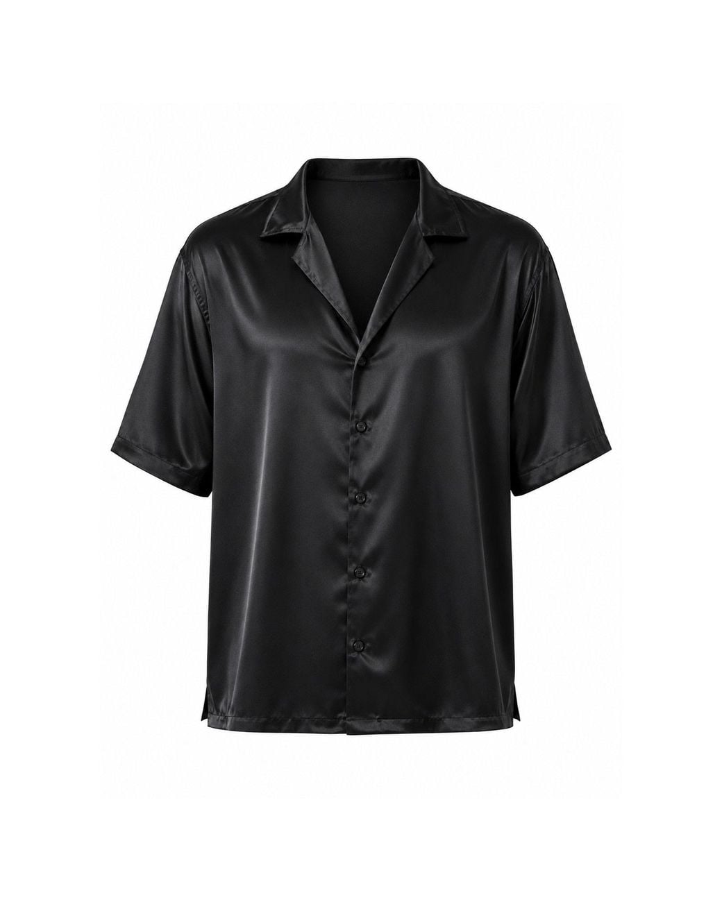 Hustle Black Is New Satin-Shirt for men