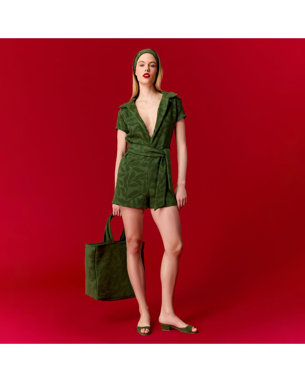 Nur Karaata Green Veronica Jumpsuit