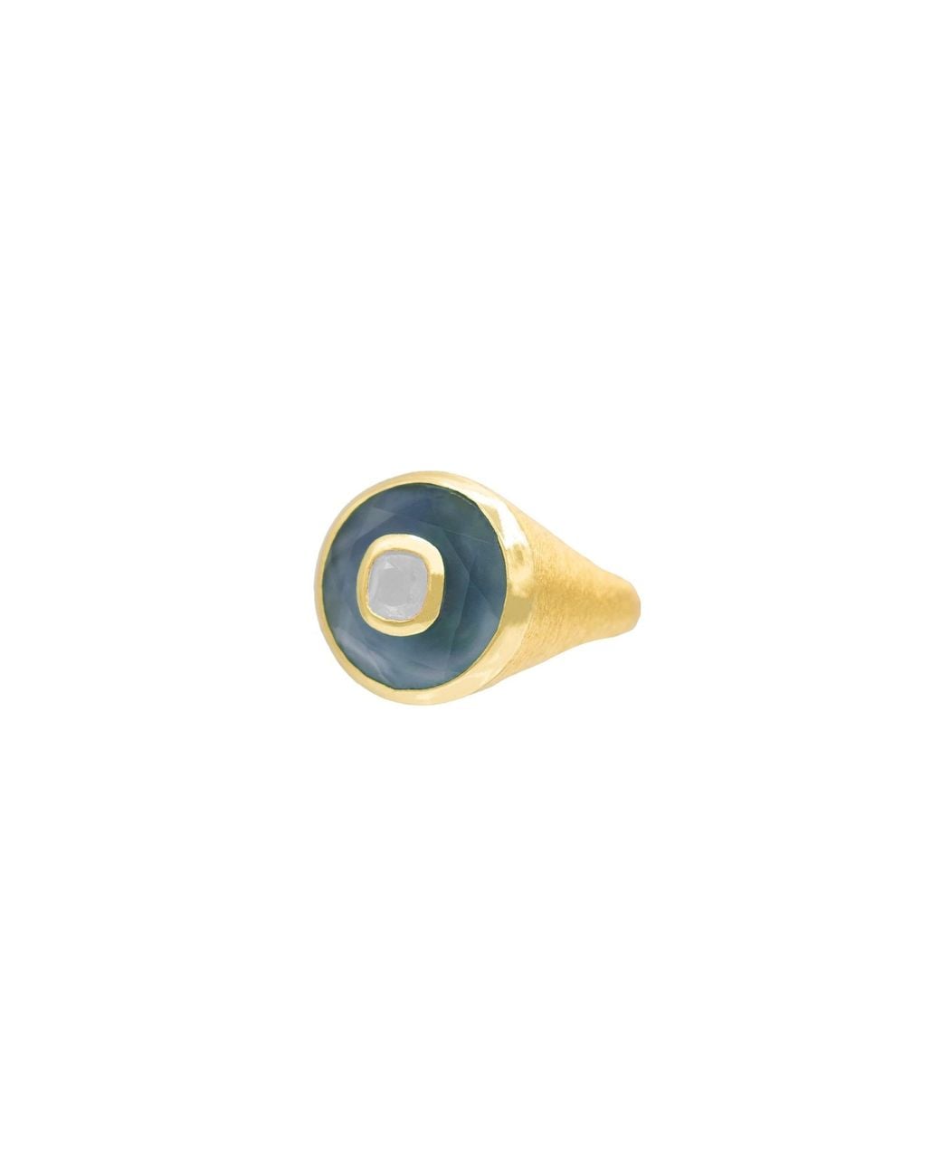 Marcia Moran Blue Annie Ring Labradorite And Mother Of Pearl