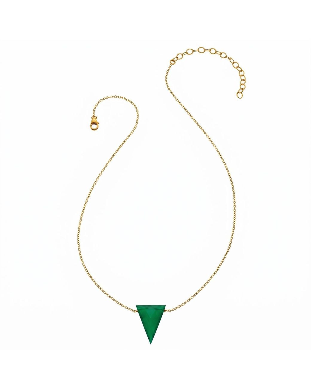 Heather Hawkins Jewelry Blue True Love Waits Elongated Triangle Semi-Precious Gemstone Necklace