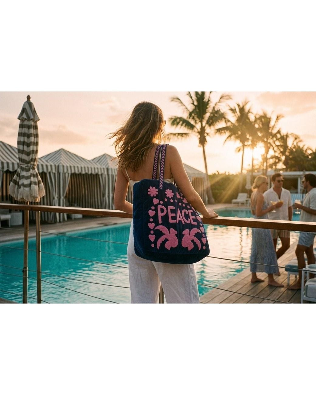Conscious Yoga Collective Blue Peace Suzani Tote
