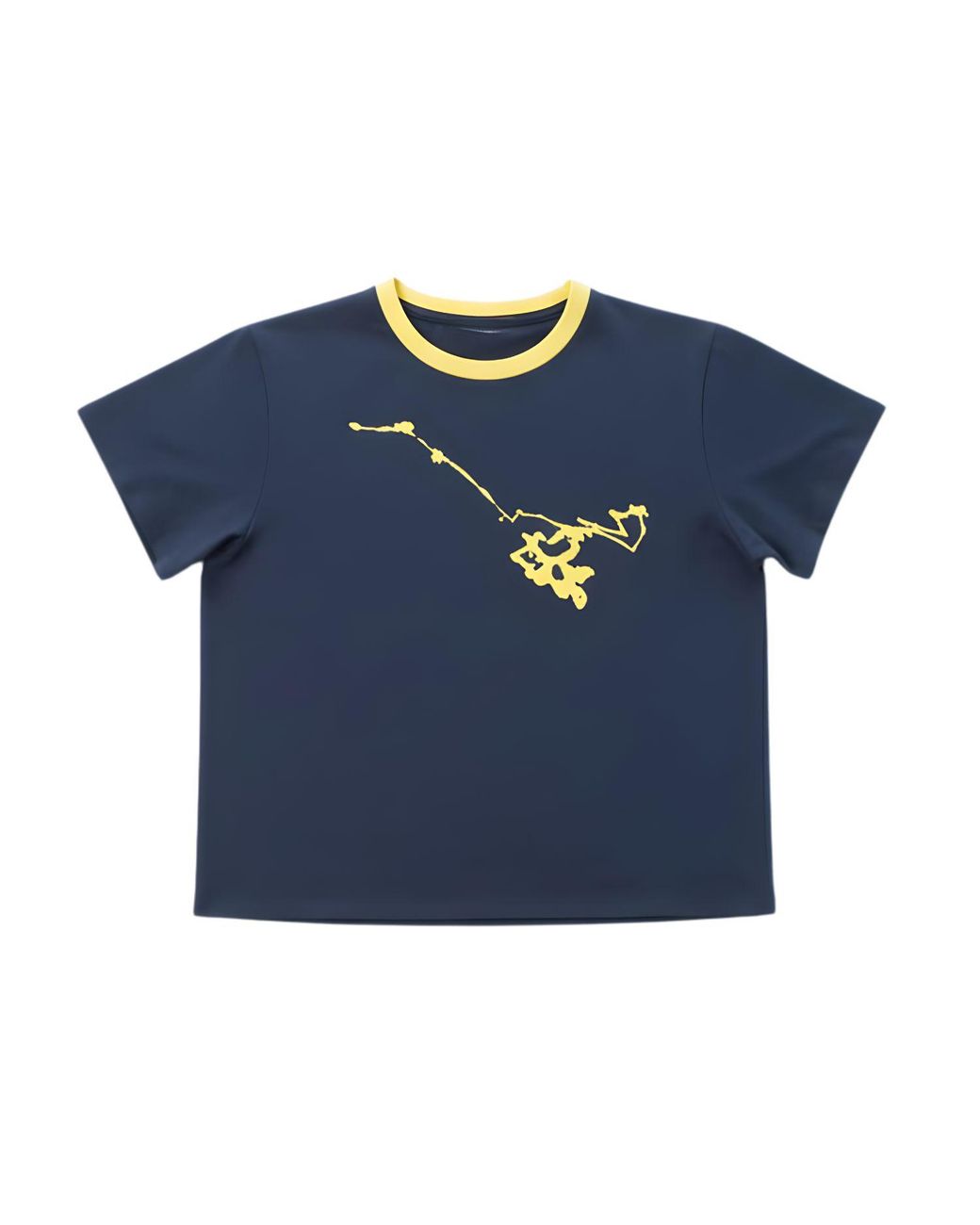 Lilia Munn Blue Boxy Organic Cotton Graphic Tee – for men