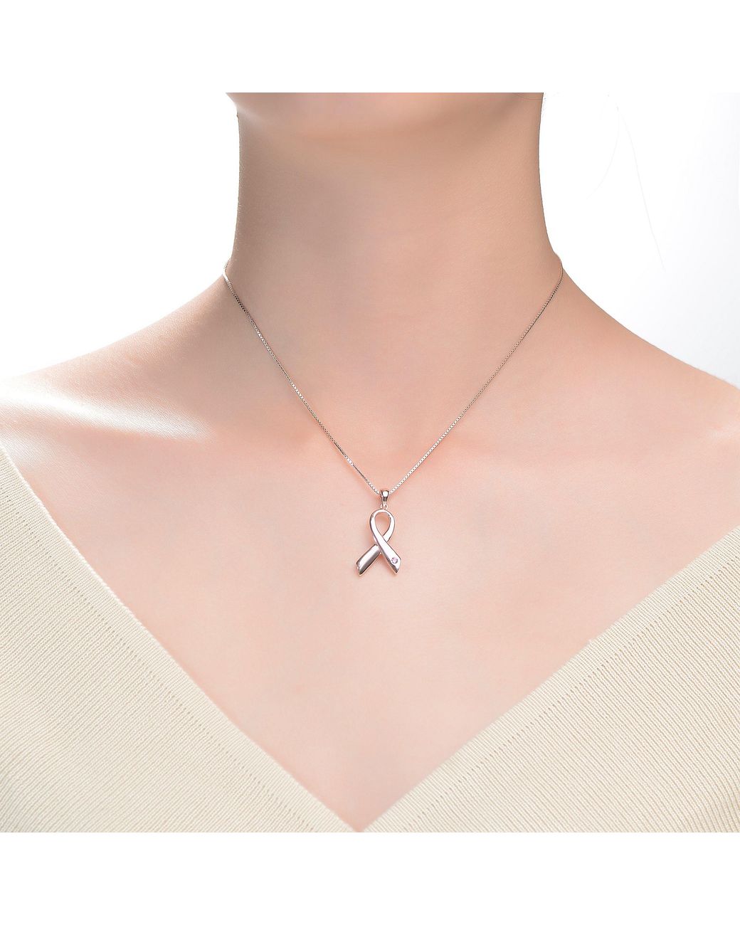 Genevive Jewelry Metallic Rose Rachel Glauber Plated Teens-Young Adults Rose Plated Infinity Pendant