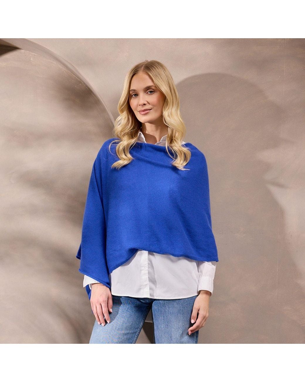 Cove Blue Lucy Cobalt Multi Way Cashmere Wrap
