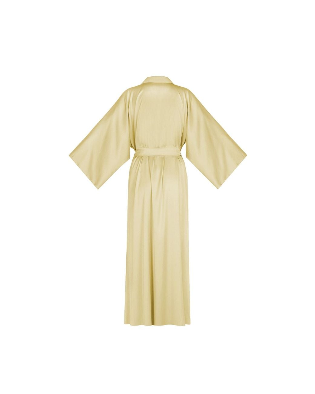Avenue 8 Yellow Silk Maxi Collar Robe