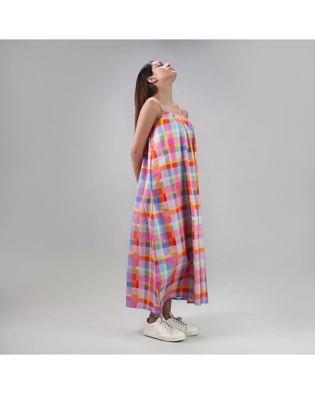 DHARA SHETH DUBAI Red The Palette Picnic Spaghetti Strap Maxi Dress