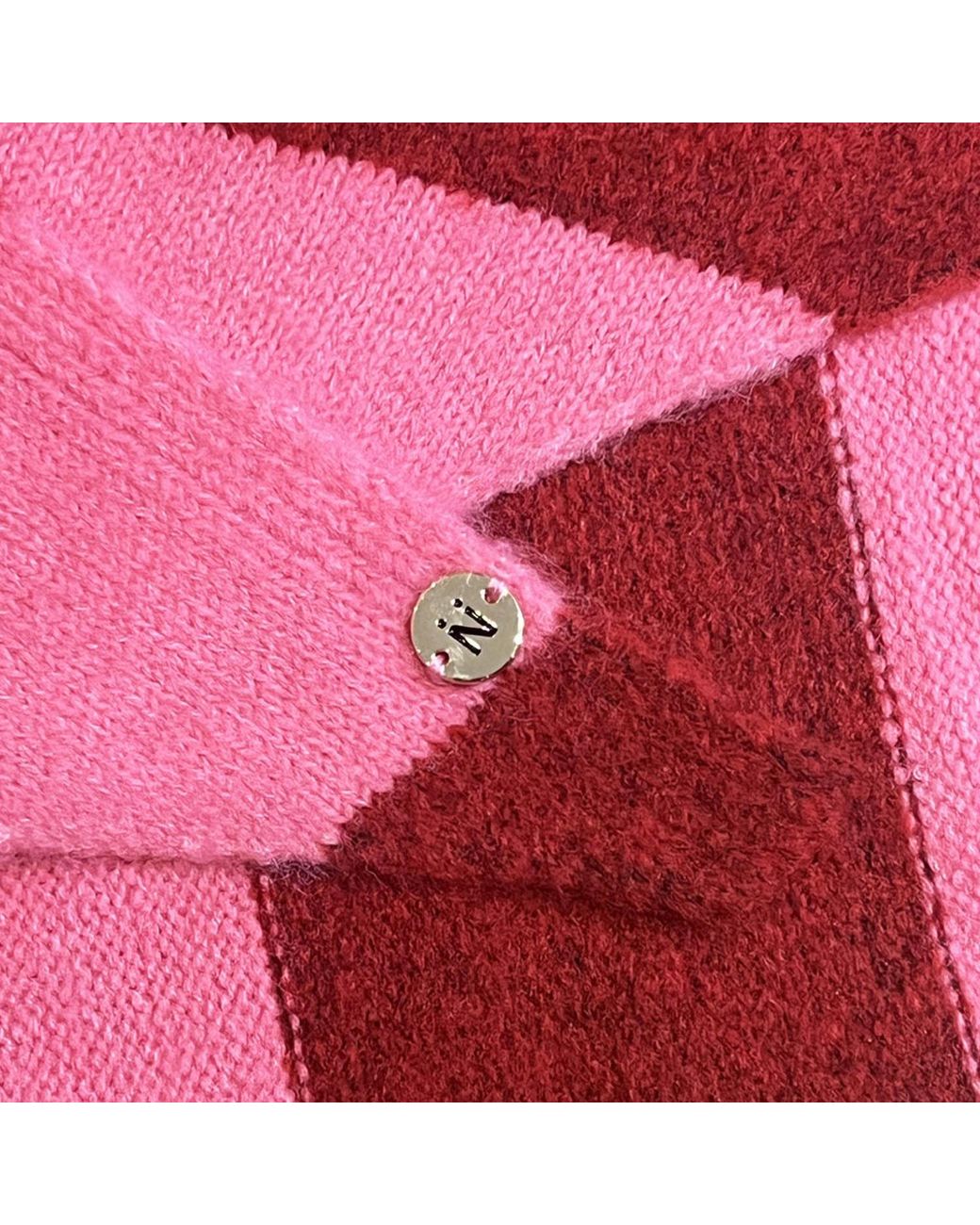 Nooki Design Red Edwina Knitted Triangle Scarf