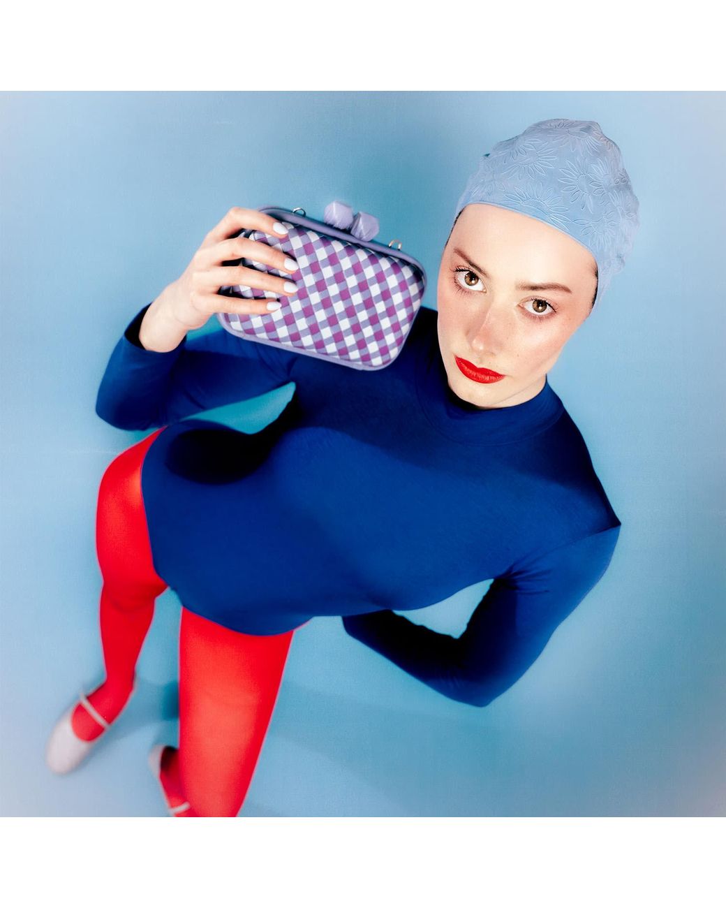 F3Rog by Rana Blue Lilac Woven Crossbody Kukki Clutch