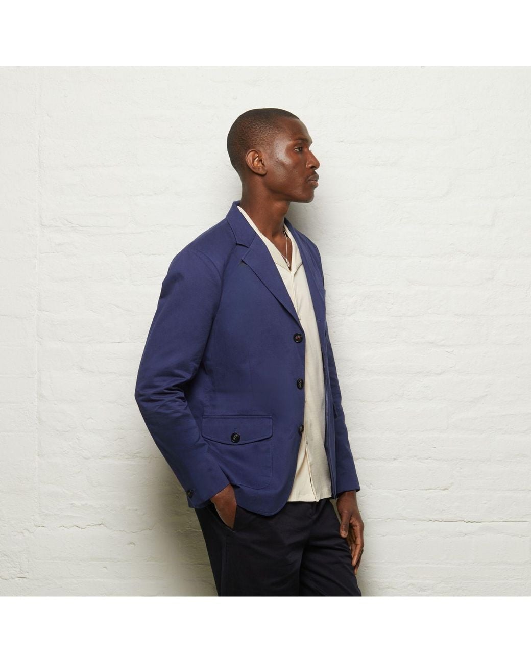Guards London Blue Ballard Cotton Blazer for men