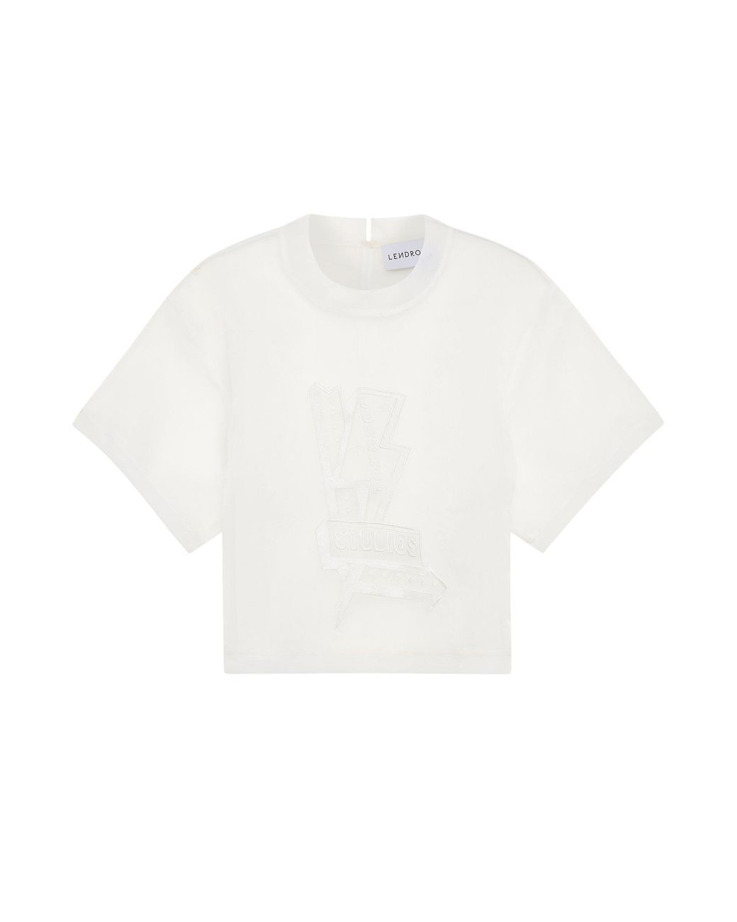 Lendrop Studios White Acacia Organza T-Shirt