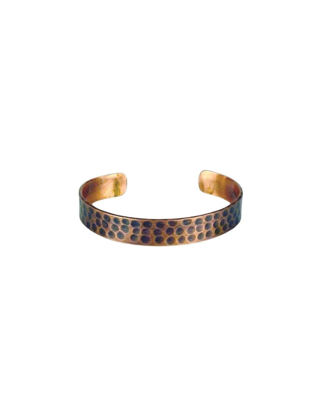Anatoliacraft Metallic Hammered Copper Cuff Bracelet for men