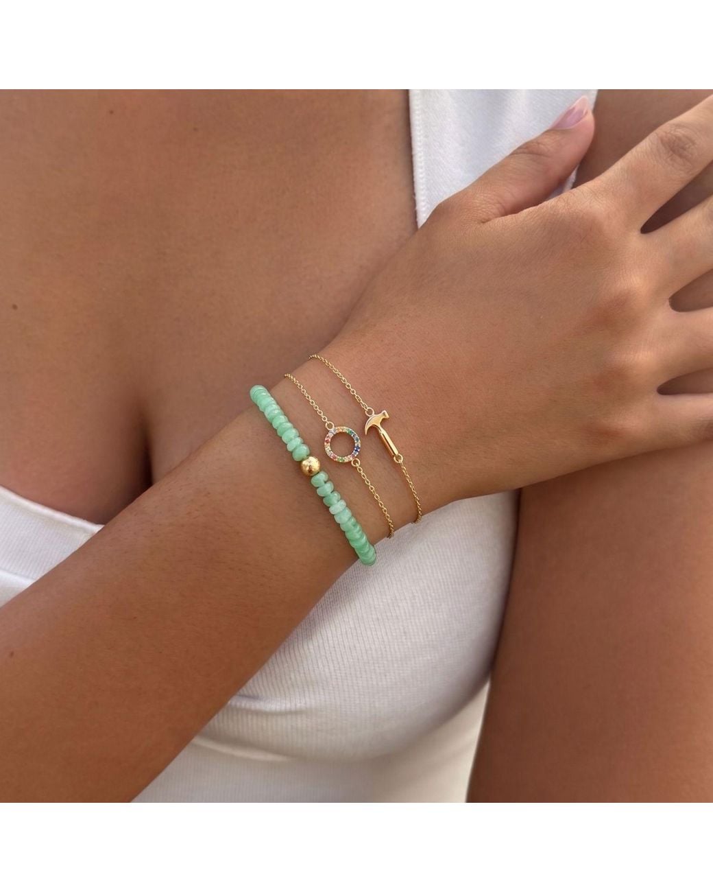 With Love Darling Metallic Hammer Bracelet