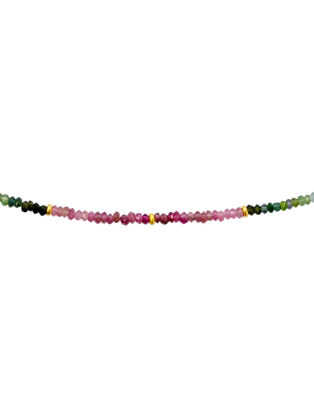 Bombyx House Metallic Tiny Tourmaline Ombre Bead Long Necklace