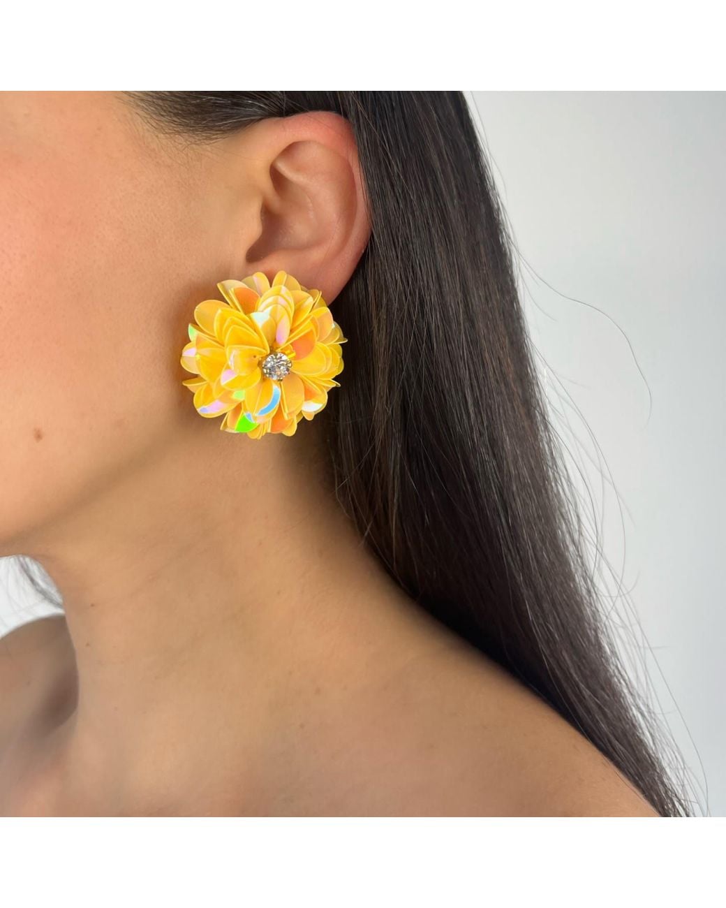 PINAR OZEVLAT Yellow Blossom Studs