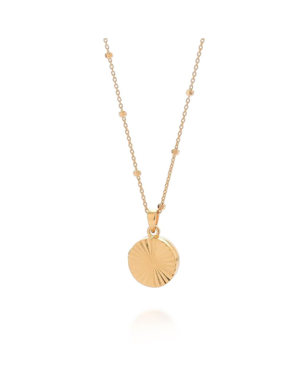 Nellou Jewellery Metallic Aura Round Locket Necklace Plated Sterling