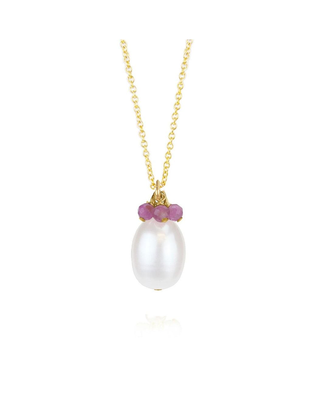 MOUNIR LONDON Metallic Pearl Cluster Drop Pendant