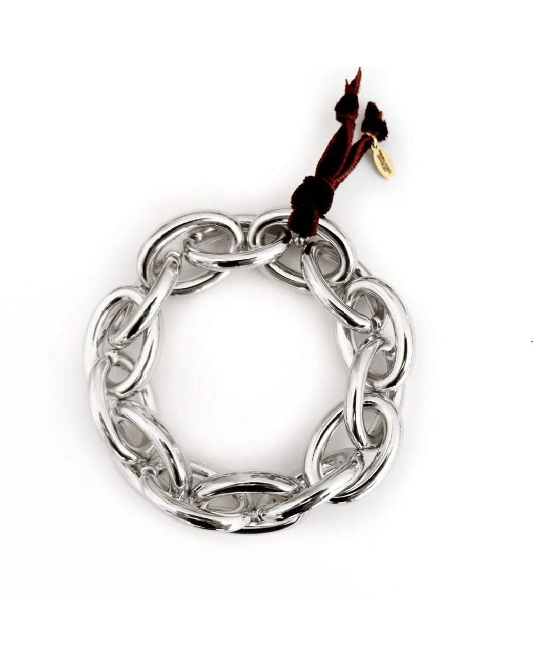 Persia Dona Jewelry Metallic Chunky Oval Link Chain Bracelet