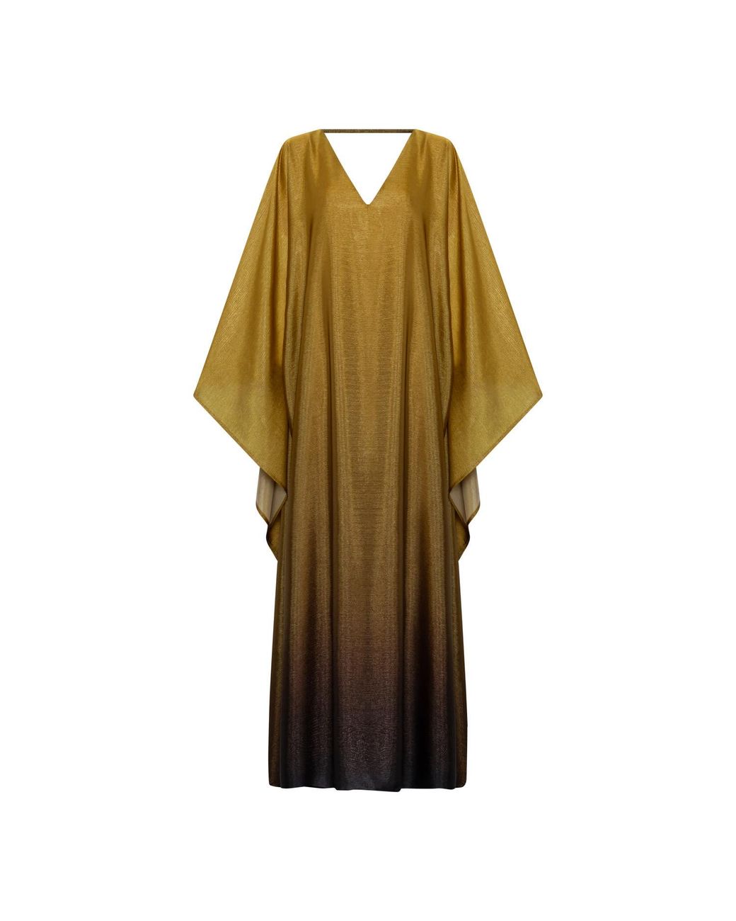 Belyed Handcraft Metallic Isra – Dressing Gown Gradient Kaftan By Belyed