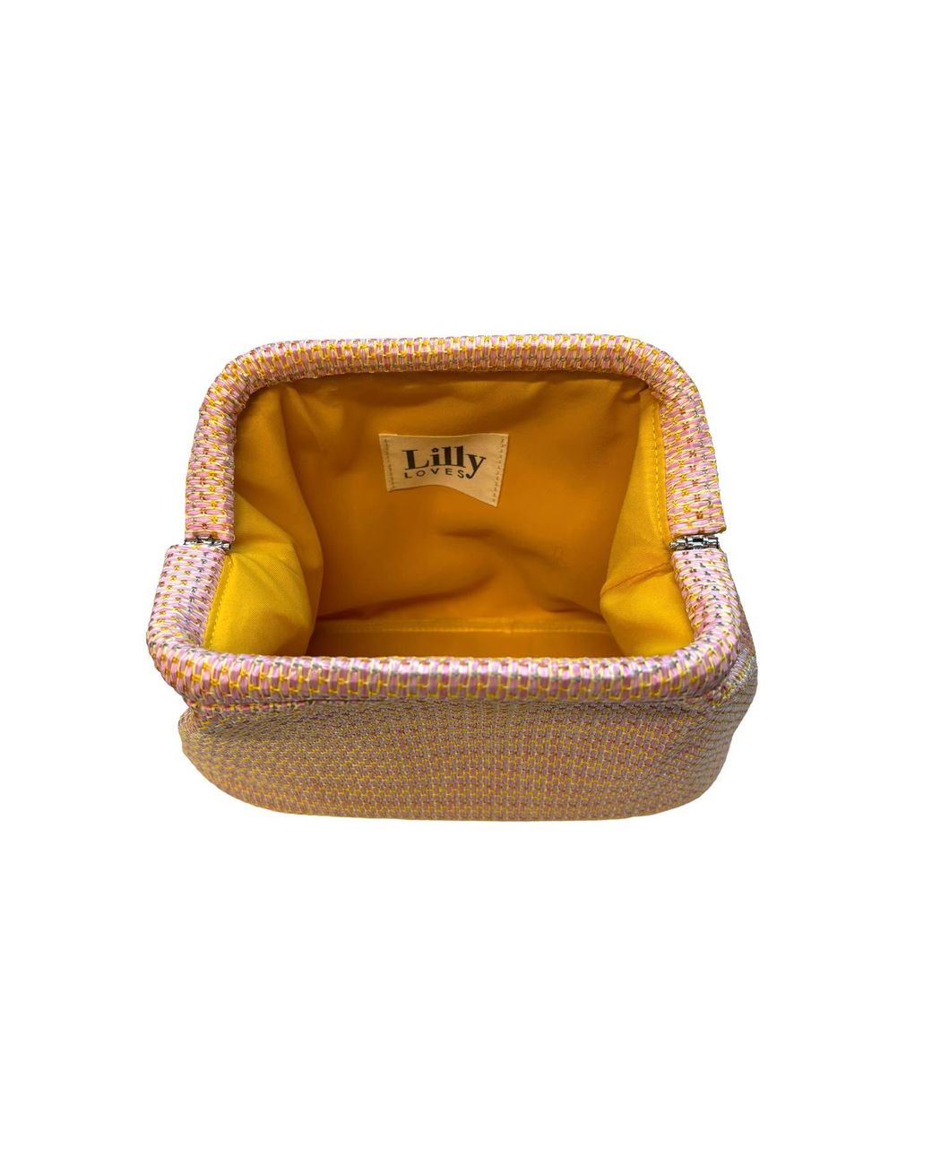 Lilly Loves Brown Woven Beach Clutch