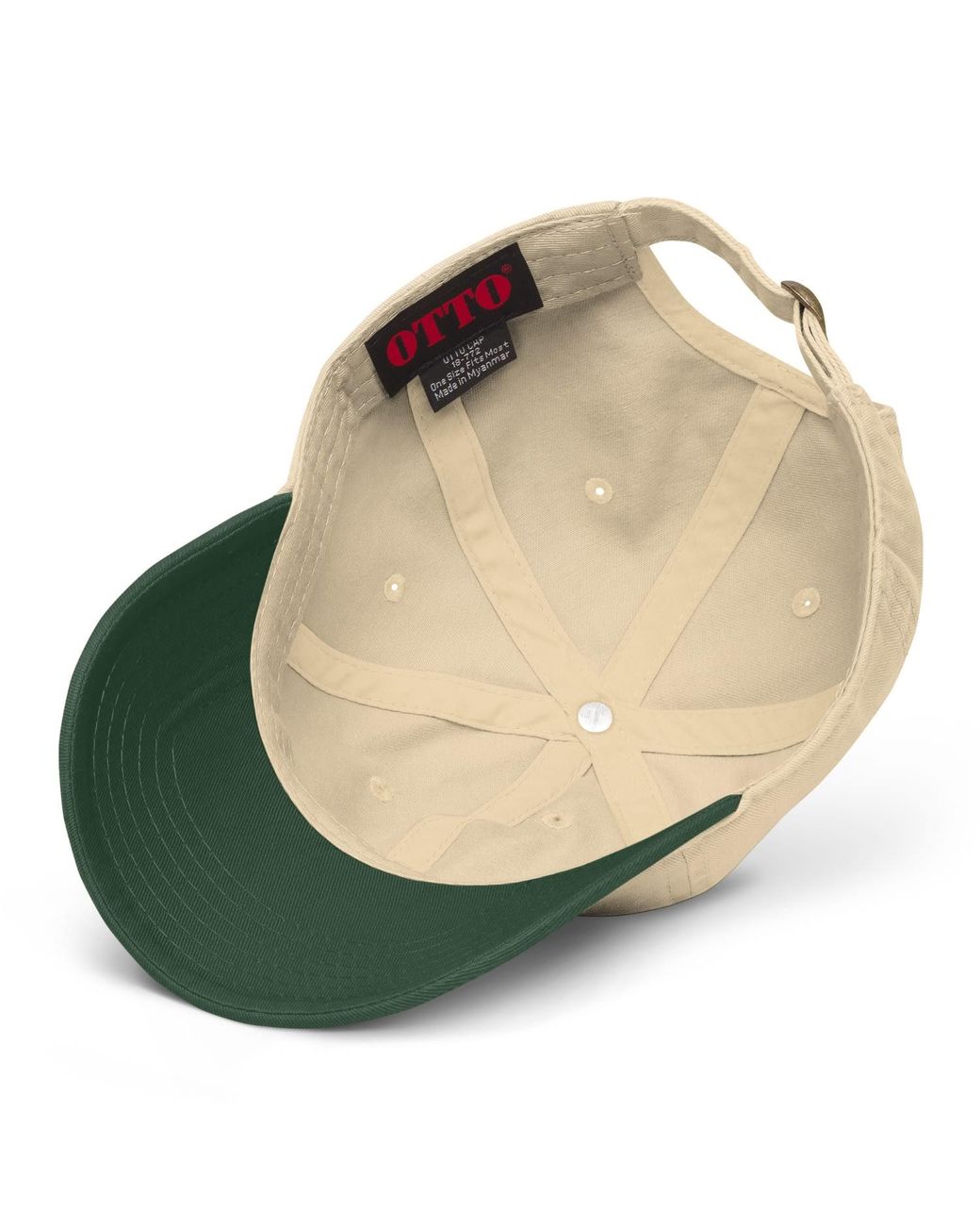 Anchor and Crew Green Neutrals Natural & Dark Pickles Slogan Cotton Embroidered Cap