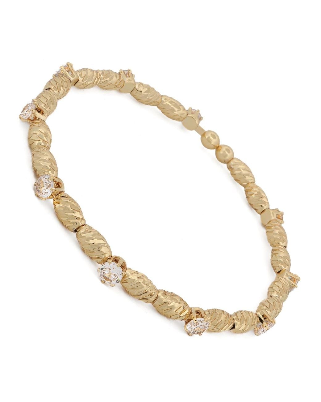Ebru Jewelry Metallic Plated Adjustable Bangle Dainty Bracelet