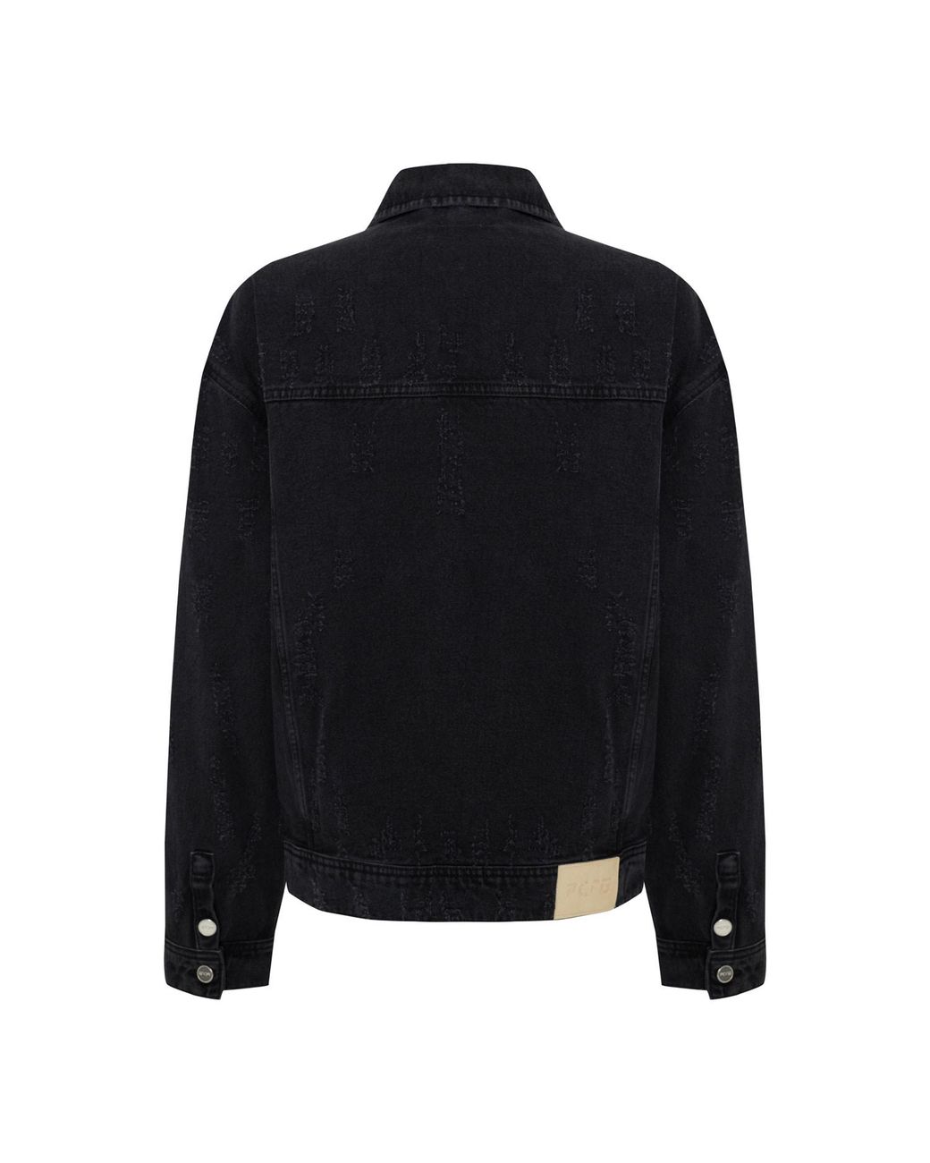 Pcfg Black Distressed Denim Jacket for men