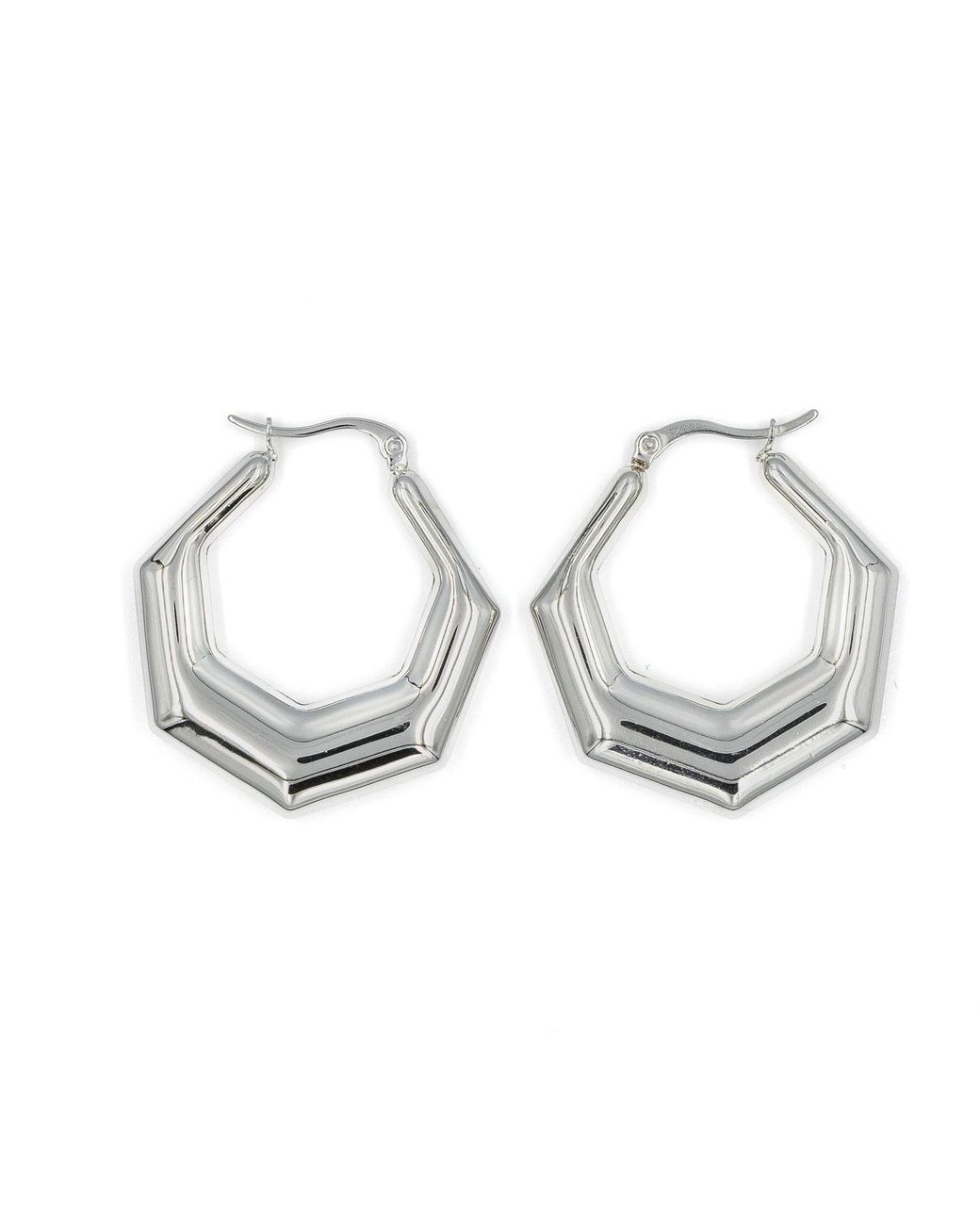 Superdivajewellery Metallic Large Hoop Earrings