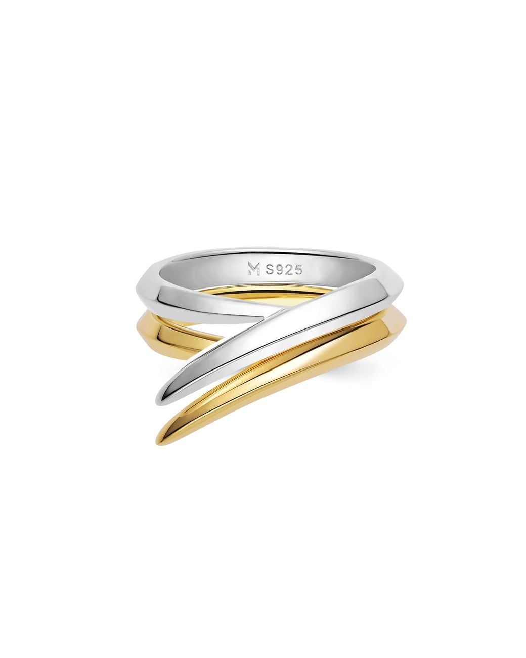 Meulien White Pointed Curve Ring