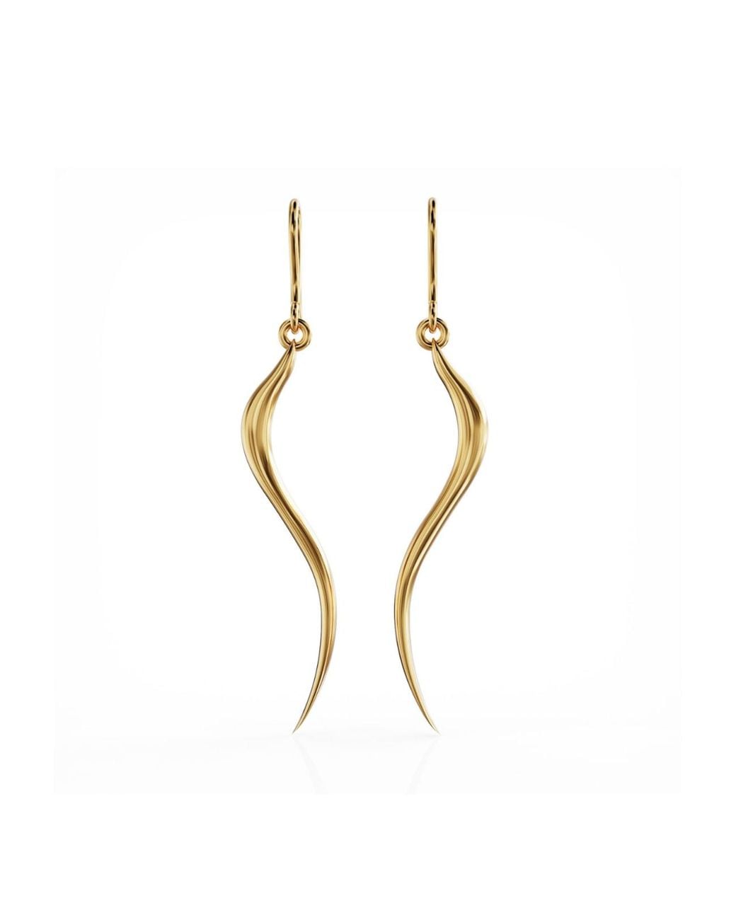 Linda Fiore Metallic Swirl Earrings Vermeil