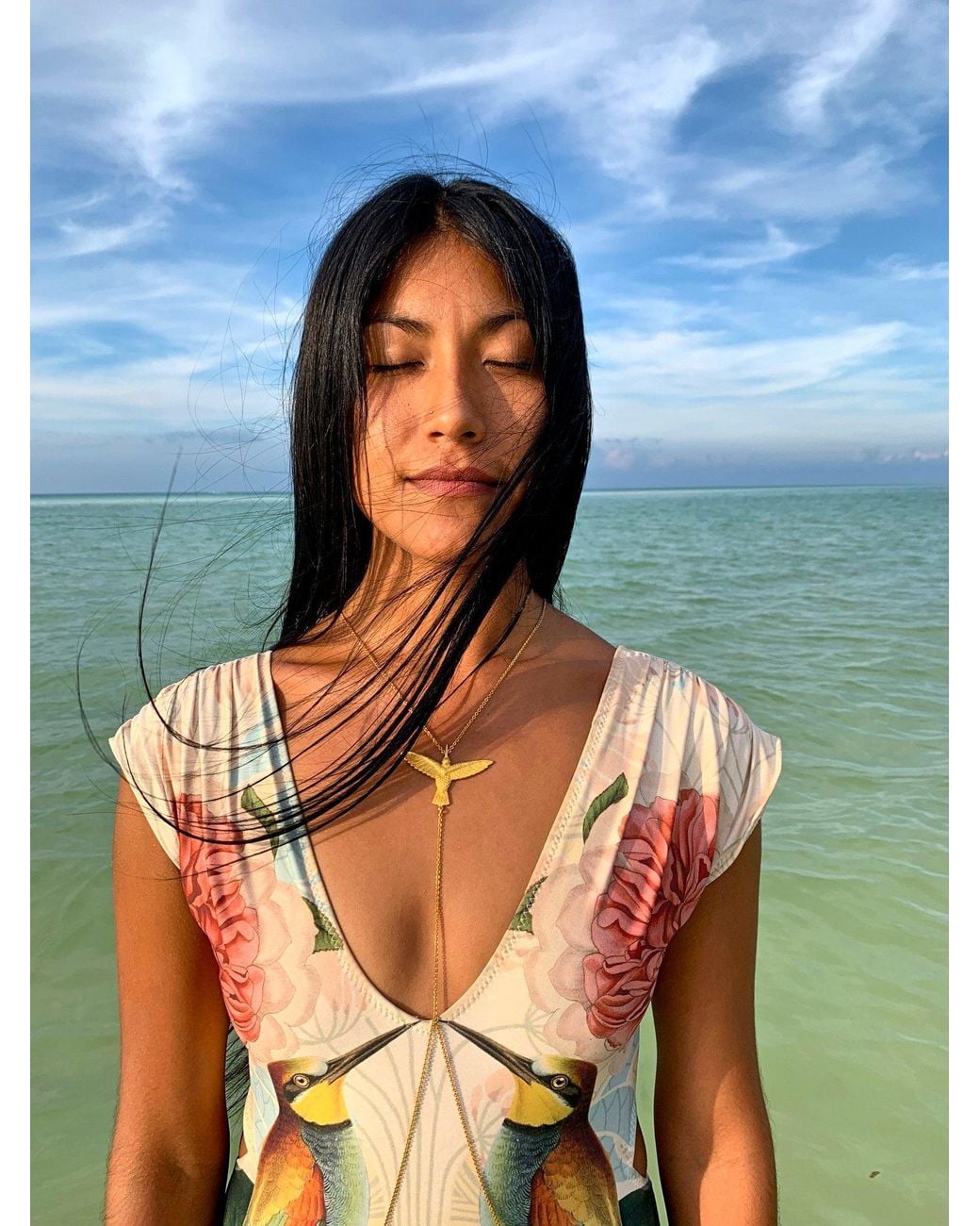 Sophie Simone Designs White Body Chain Hummingbird