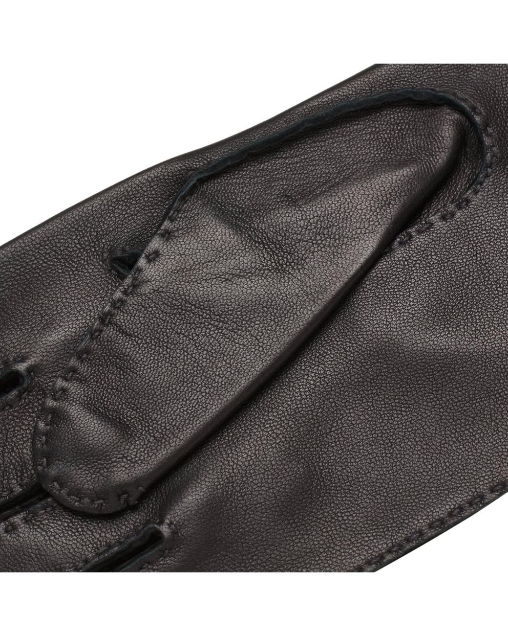 1861 Glove Manufactory Black Hamerli Philippe Driving Gloves for men