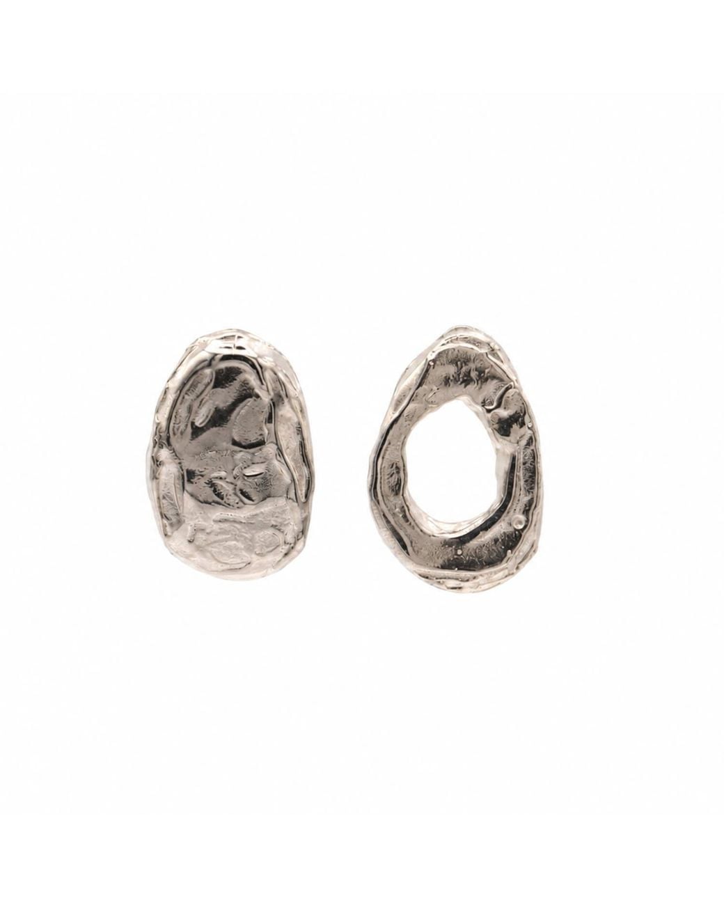 De Roms Metallic The Eclipse Molten Stud Earrings