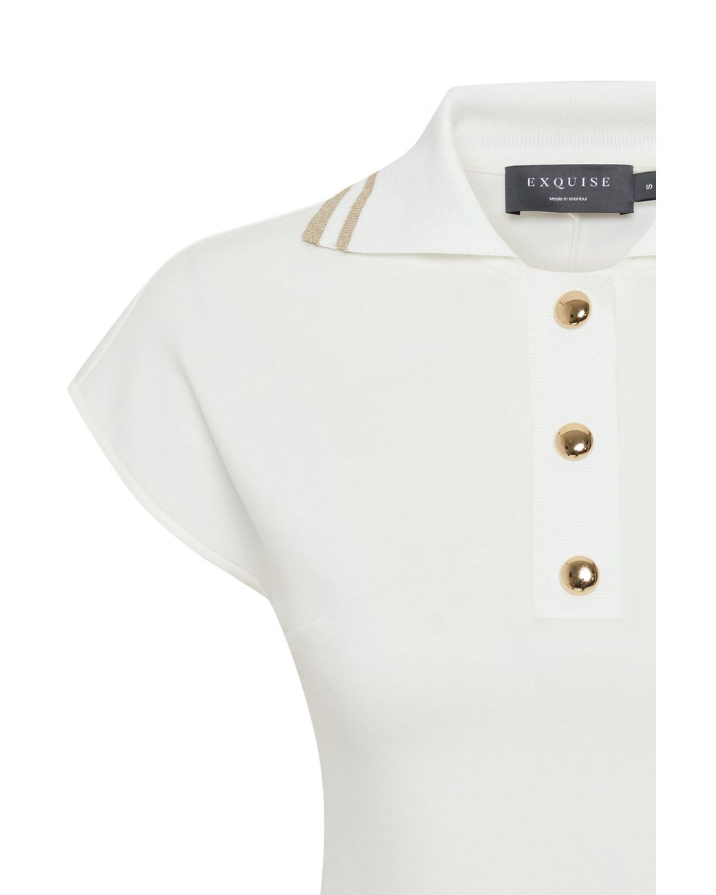 Exquise White Neutrals Regular Minimalist Crystal Pocket Juniper Tee