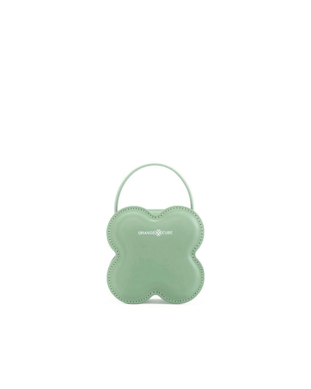 Orange Cube Green Small Lucky Clover Handbag