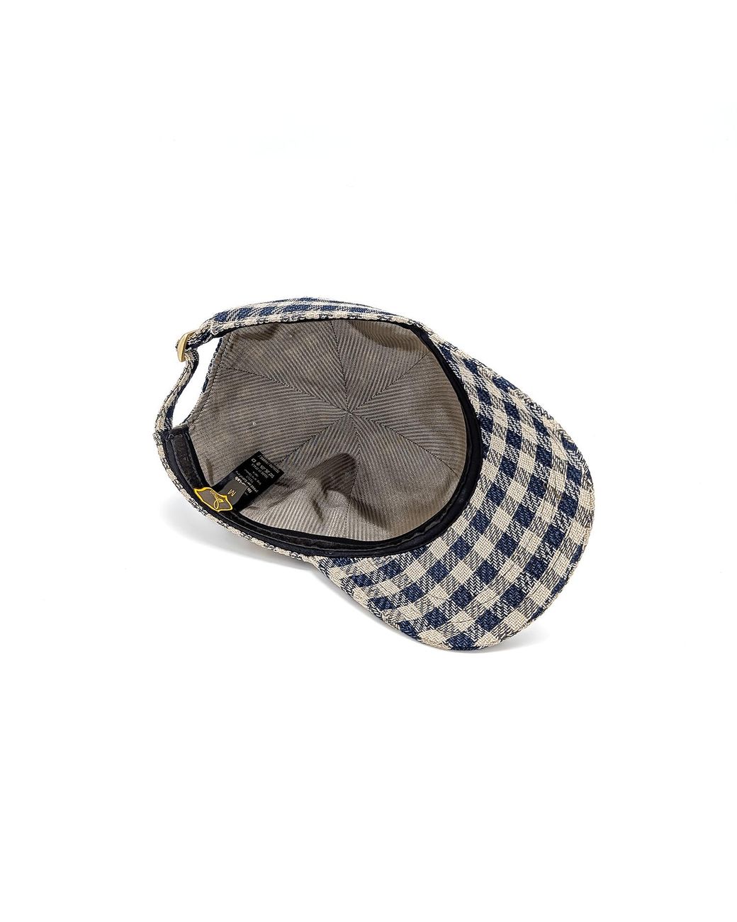 DORIA 1905 Black Tweed Check Fabric Baseball Cap for men