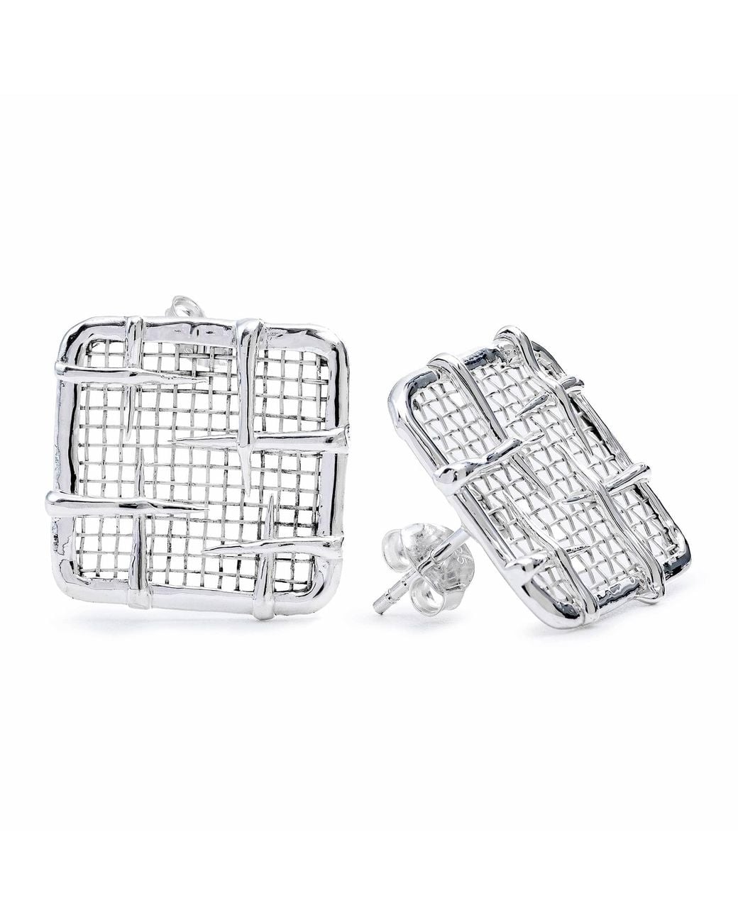 German Kabirski Metallic Resh Lightweight And Titanium Mesh Earrings