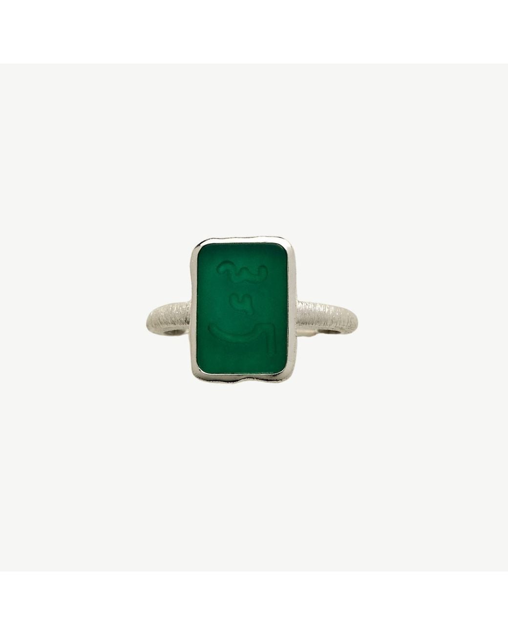 Claire Hill Designs Green Know Your Worth Chalcedony Ring