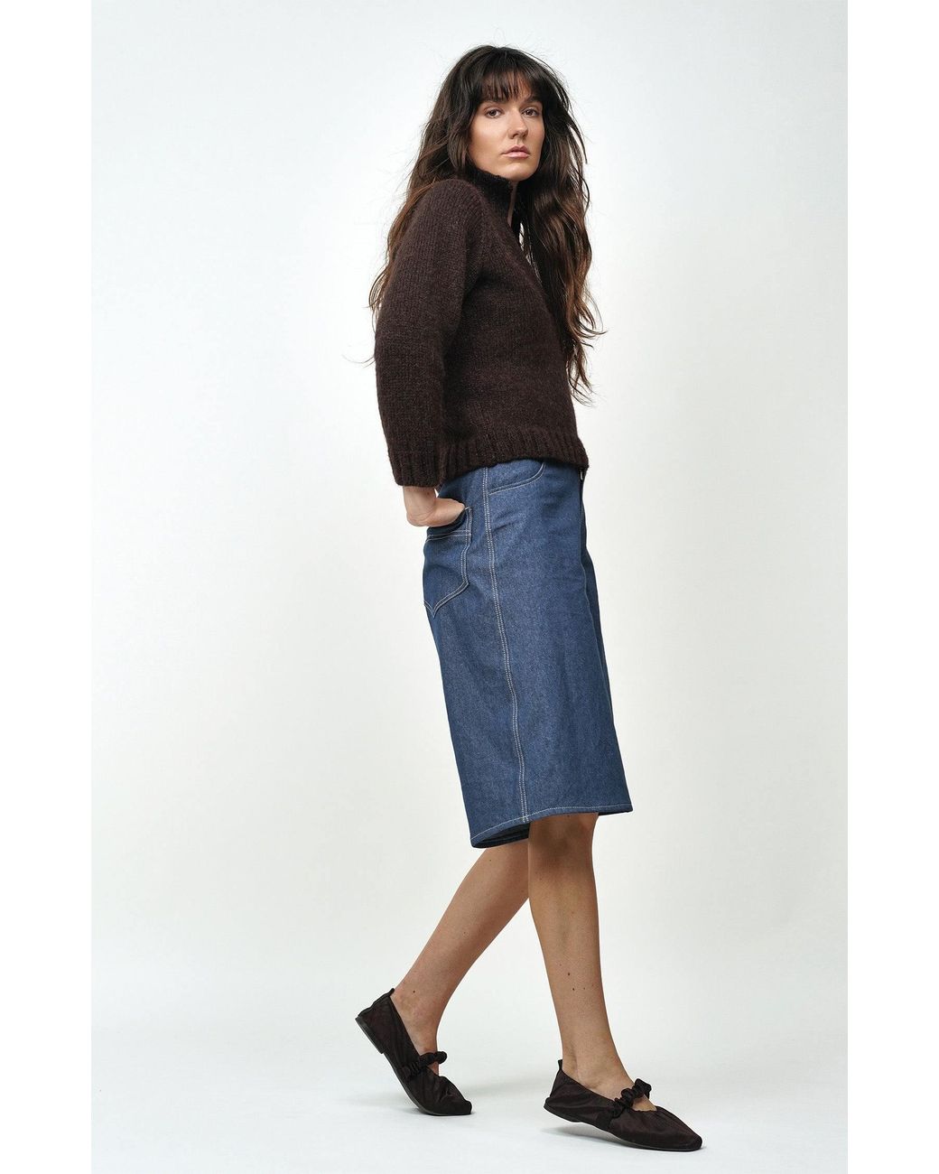 Gunda Hafner Ltd Blue Dark Unwashed Denim Jorts
