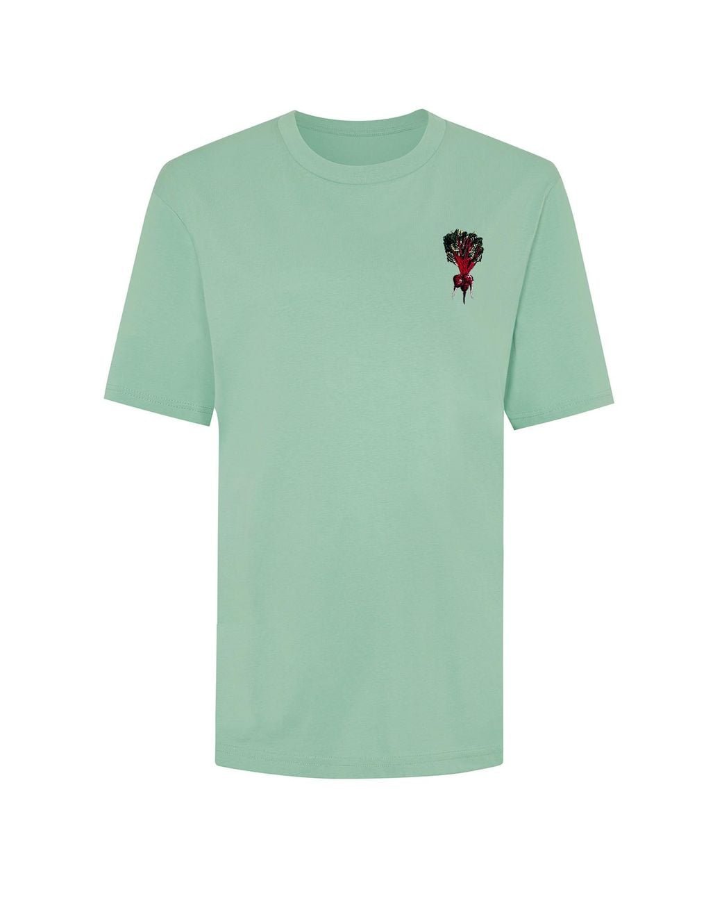 INGMARSON Green Beetroot Embroidered Organic Cotton T-Shirt